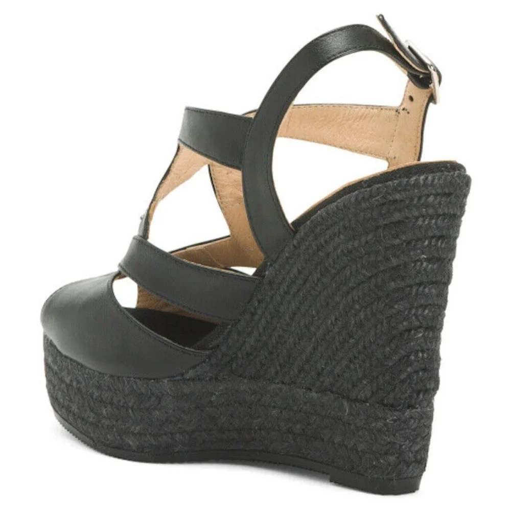 Kanna Leather Wedge Sandal